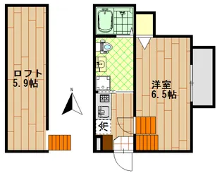 シェモア北仙台【2階】の間取り