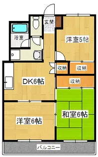 メゾンMロード【3階】の間取り