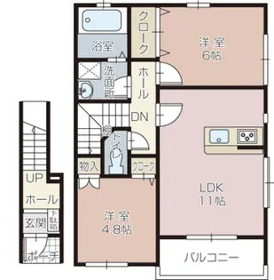 リアン・ラジュールD【2階】の間取り