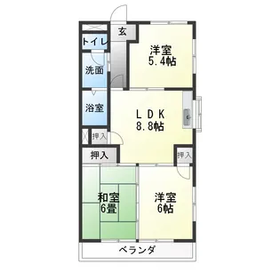 レヂデンス徳田【4階】の間取り