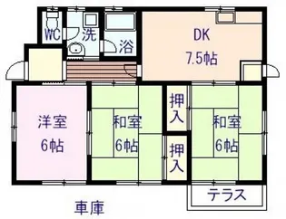 岡山県岡山市南区福富西3【一戸建】の間取り