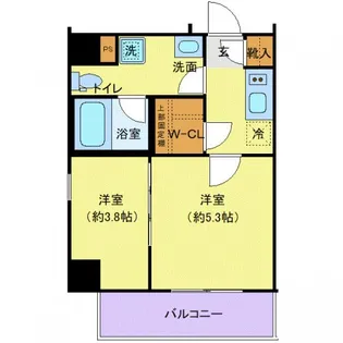 ディアレイシャス南砂町【2階】の間取り