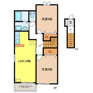 グレイスA【2階】の間取り