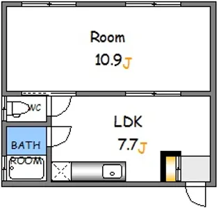広島県広島市中区富士見町【マンション】の間取り