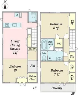 愛知県名古屋市千種区鹿子町6【一戸建】の間取り