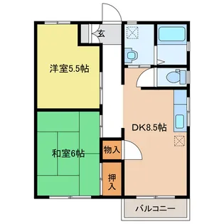 ブリエ竹原【2階】の間取り