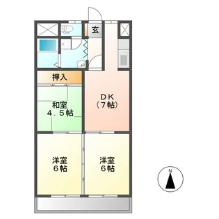 鷹跡マンション【1階】の間取り