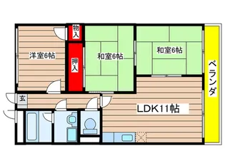 サンフレッチェ15【3階】の間取り