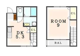 徳島県阿南市見能林町貞成【アパート】の間取り