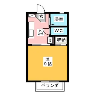 ディアス犀北 B棟【1階】の間取り