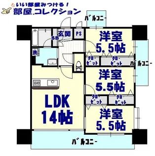 ガーデン・コートSUNATU【9階】の間取り