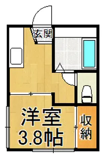 1Kの間取り画像