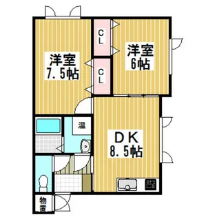 Sマンション梅【1階】の間取り