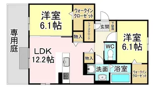 福岡県北九州市小倉北区中井5【アパート】の間取り