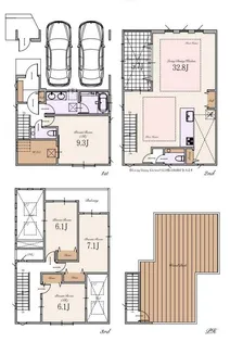 東京都港区南青山1【一戸建】の間取り