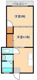 岸ペナテス【3階】の間取り