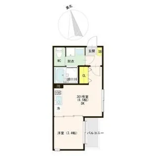 GREEN ACE II(グリーンエースツー)(郡山七丁目(7)B)【3階】の間取り