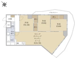 メゾン豊中刀根山【6階】の間取り