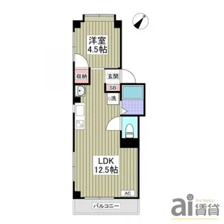 マルスハイツ大原【1階】の間取り