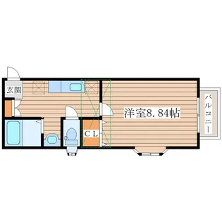 クレセール南吉成弐番館【2階】の間取り