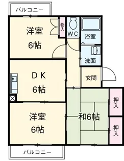 アマネセル堅田【1階】の間取り