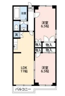 甘泉園ハイツ【3階】の間取り