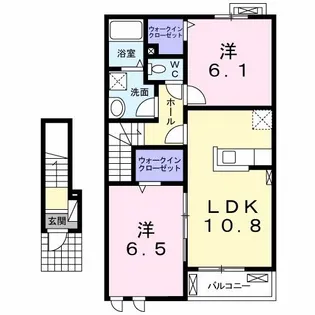 ウエスト ヒル【2階】の間取り