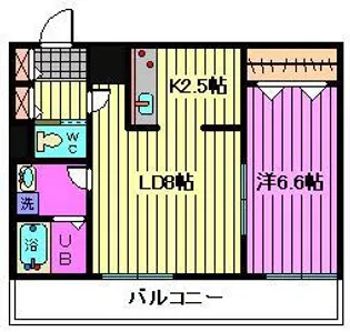 リーブルファイン風渡野【2階】の間取り