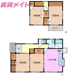 三重県四日市市桜町【一戸建】の間取り