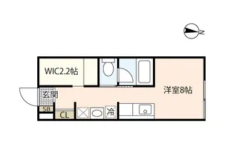 フェリシア地御前【2階】の間取り