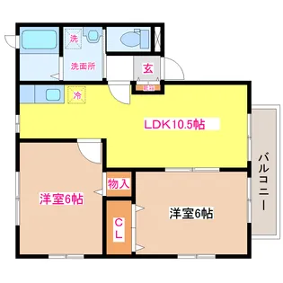 ハイムさくら【1階】の間取り