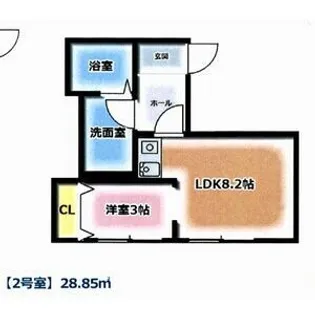 メリディアンK I【3階】の間取り