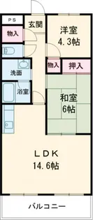 サンサイドテラス【1階】の間取り