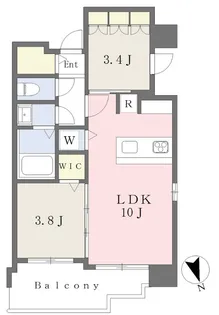 CASA VISTA ASATO (カーサビスタアサト)【3階】の間取り