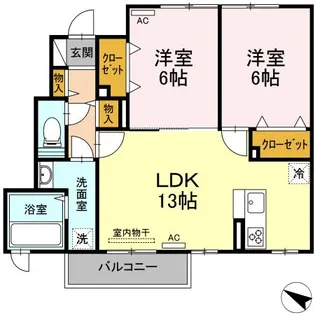 広島県広島市佐伯区石内東1【アパート】の間取り