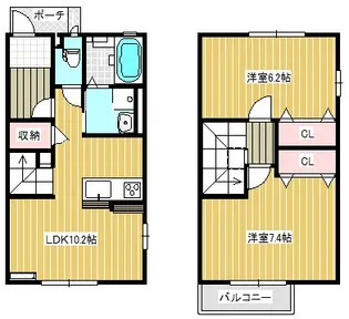 茨城県つくば市学園南3【一戸建】の間取り