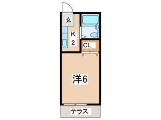 十文字ハイツA棟【1階】の間取り