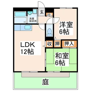 サンライフレグルス【1階】の間取り