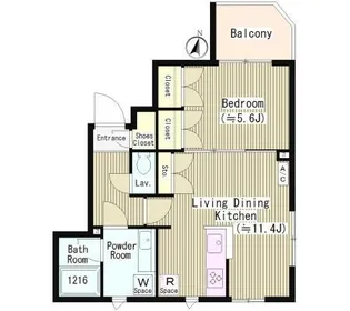ファレール笹塚【4階】の間取り