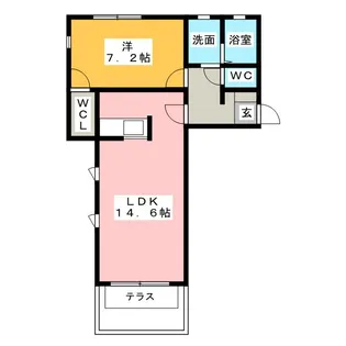 ウェルサイド【2階】の間取り