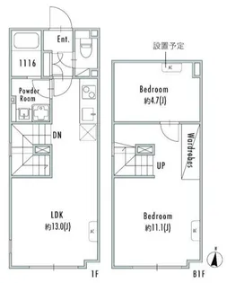 東京都世田谷区代田2【マンション】の間取り