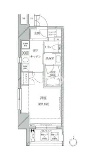 クレイシア亀戸【6階】の間取り