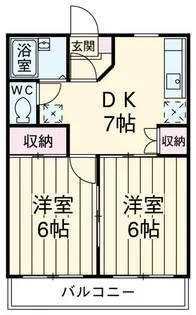 ジュネスオシダB【2階】の間取り