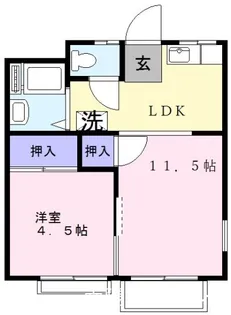 ドミールKM【2階】の間取り