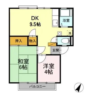 ヴィレッジ松本 A棟【2階】の間取り