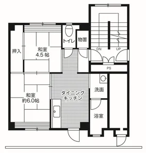 ビレッジハウス雲州平田2号棟【1階】の間取り