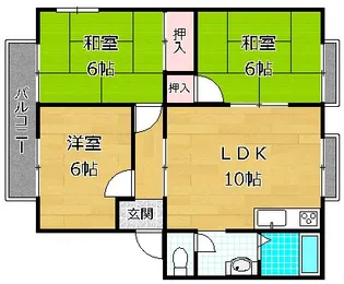 ビューティータウンA棟【1階】の間取り