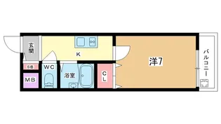 大阪府豊中市螢池東町1【アパート】の間取り