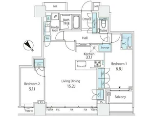 東京都品川区小山3【マンション】の間取り