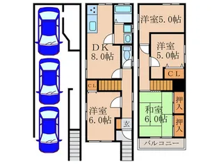 京都府京都市伏見区深草鞍ケ谷【一戸建】の間取り
